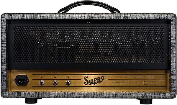 open zoom image for Supro Black Magick Tube Guitar Amplifier Head (25 Watts), New, Action Position Back
