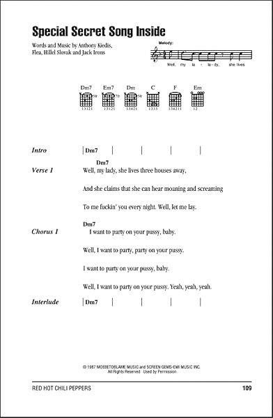 open zoom image for Special Secret Song Inside - Guitar Chords/Lyrics, New, Main