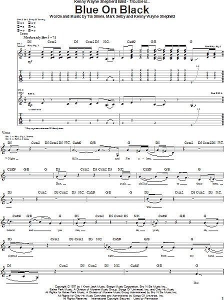 open zoom image for Blue On Black - Guitar TAB, New, Main