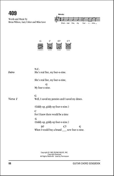 open zoom image for 409 - Guitar Chords/Lyrics, New, Main
