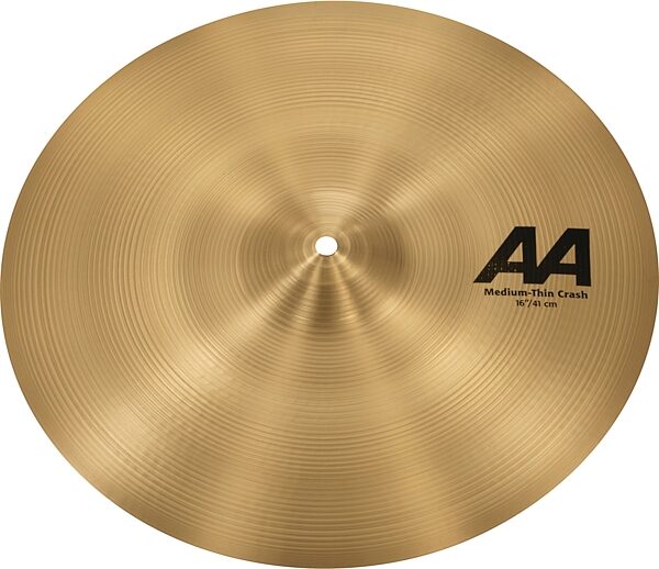 open zoom image for Sabian AA Medium Thin Crash Cymbal, 16 inch, Angled Front