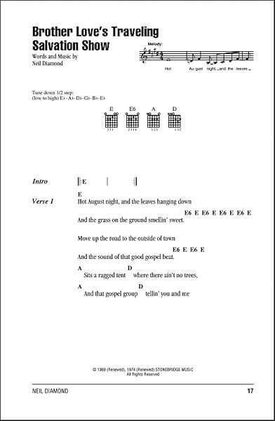 open zoom image for Brother Love's Traveling Salvation Show - Guitar Chords/Lyrics, New, Main