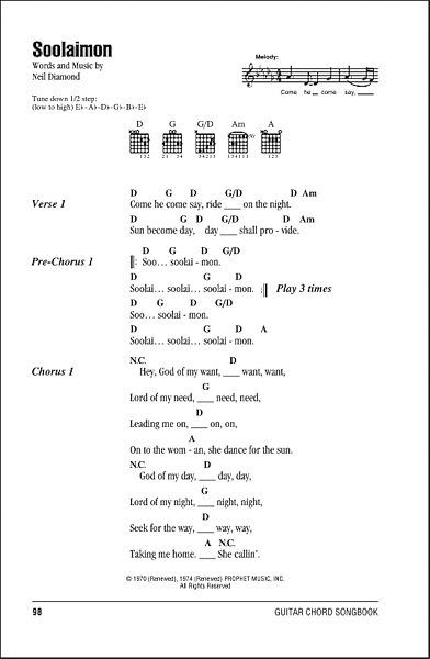 open zoom image for Soolaimon - Guitar Chords/Lyrics, New, Main