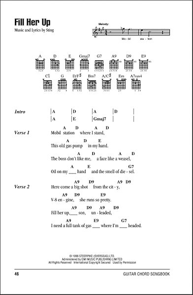 open zoom image for Fill Her Up - Guitar Chords/Lyrics, New, Main