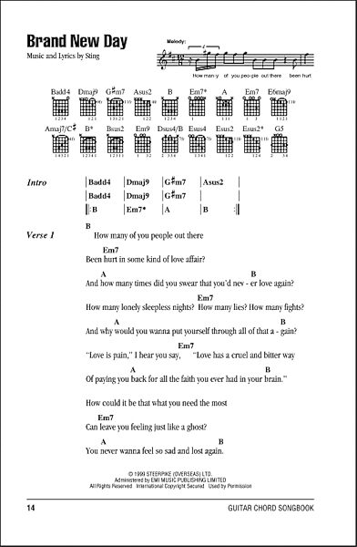 open zoom image for Brand New Day - Guitar Chords/Lyrics, New, Main
