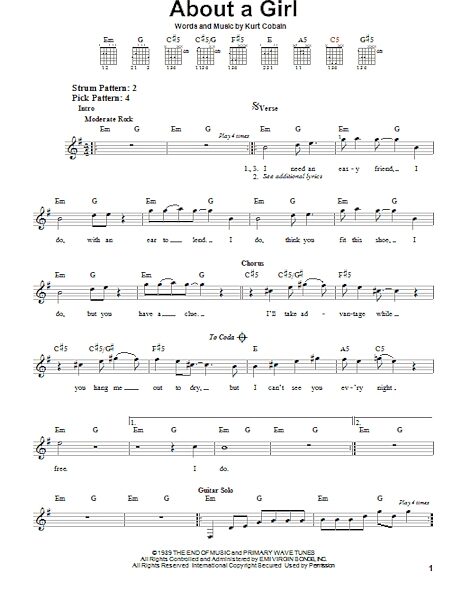 open zoom image for About A Girl - Easy Guitar, New, Main