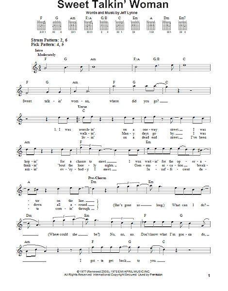 open zoom image for Sweet Talkin' Woman - Easy Guitar, New, Main