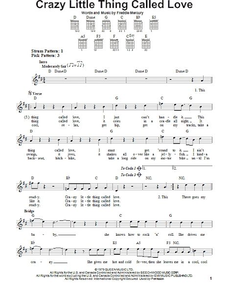open zoom image for Crazy Little Thing Called Love - Easy Guitar, New, Main