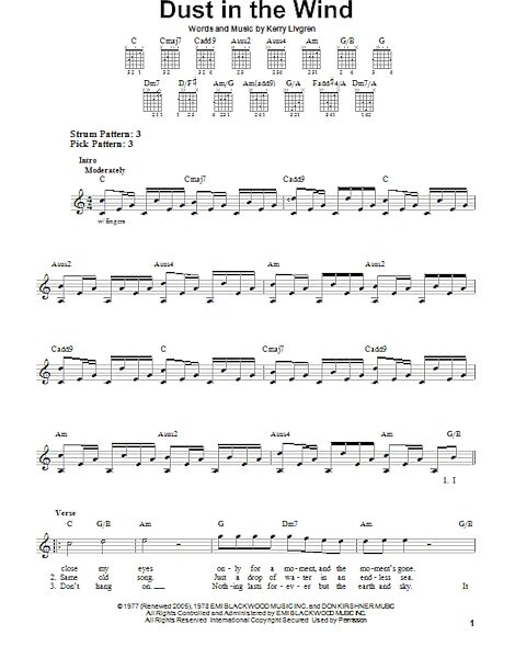 open zoom image for Dust In The Wind - Easy Guitar, New, Main