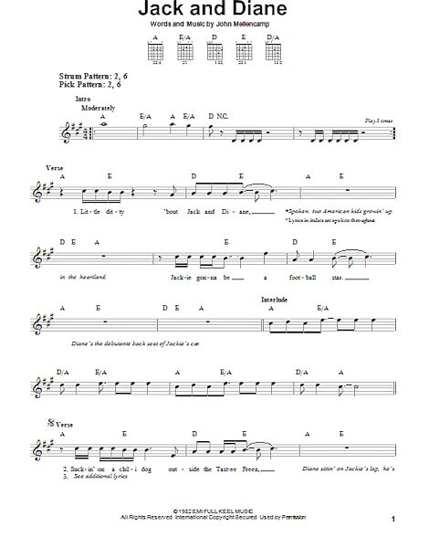 open zoom image for Jack And Diane - Easy Guitar, New, Main