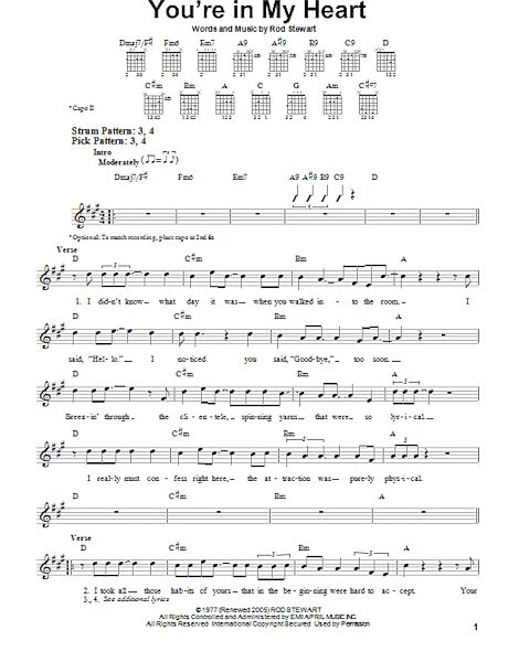 open zoom image for You're In My Heart - Easy Guitar, New, Main