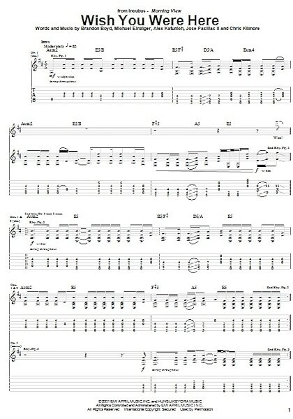 open zoom image for Wish You Were Here - Guitar TAB, New, Main