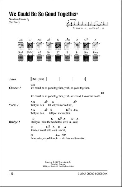 open zoom image for We Could Be So Good Together - Guitar Chords/Lyrics, New, Main