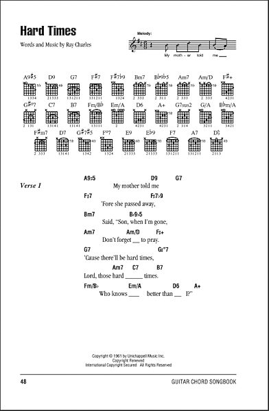 open zoom image for Hard Times - Guitar Chords/Lyrics, New, Main