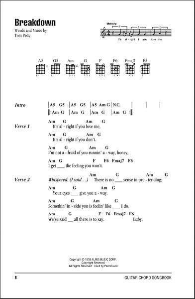 open zoom image for Breakdown - Guitar Chords/Lyrics, New, Main