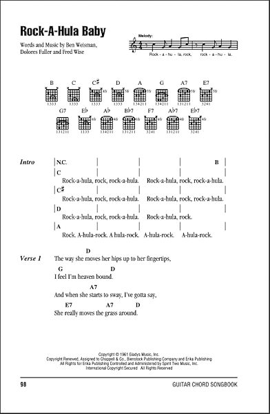 open zoom image for Rock-A-Hula Baby - Guitar Chords/Lyrics, New, Main