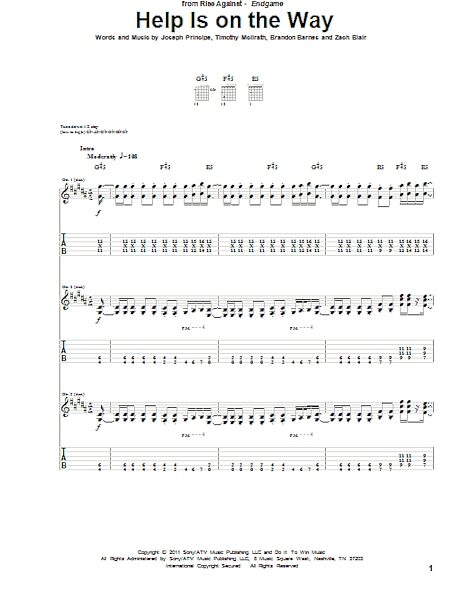 open zoom image for Help Is On The Way - Guitar TAB, New, Main