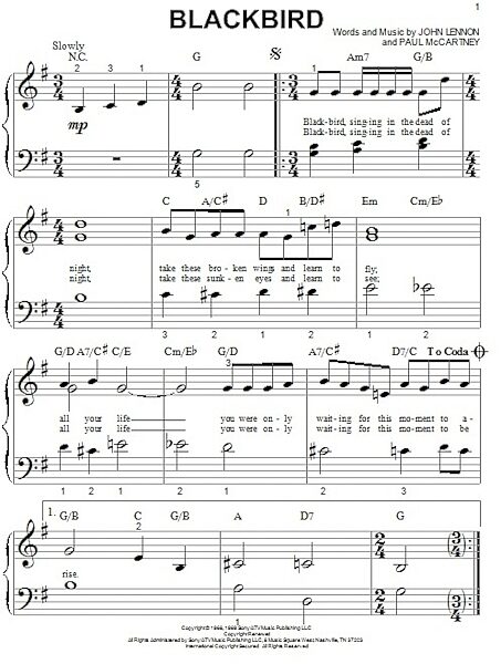 open zoom image for Blackbird - Big Note Piano, New, Main