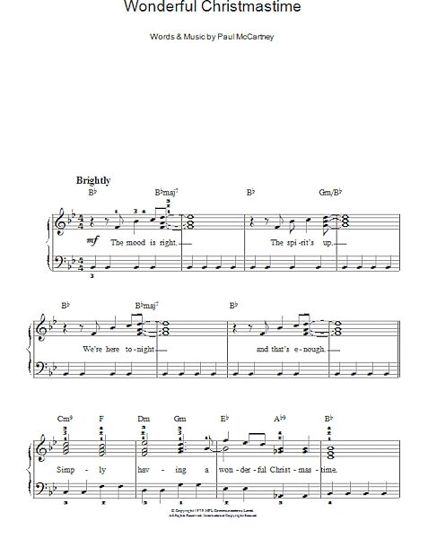 open zoom image for Wonderful Christmastime - Easy Piano, New, Main