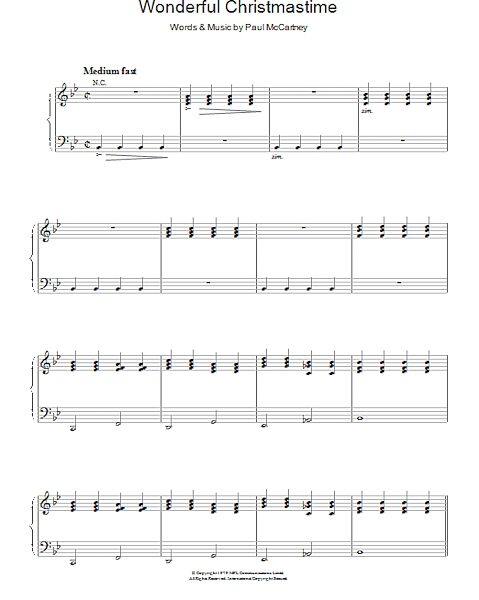 open zoom image for Wonderful Christmastime - Piano Vocal, New, Main