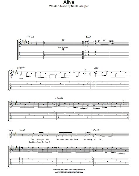 open zoom image for Alive - Guitar TAB, New, Main