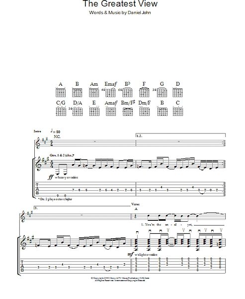 open zoom image for The Greatest View - Guitar TAB, New, Main