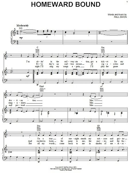 open zoom image for Homeward Bound - Piano/Vocal/Guitar, New, Main