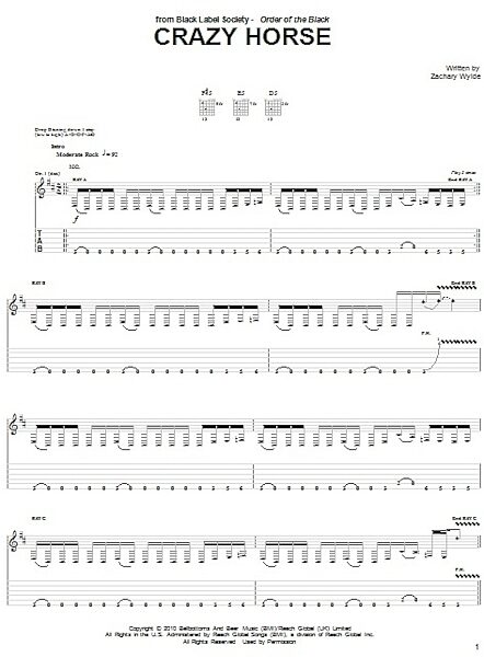 open zoom image for Crazy Horse - Guitar TAB, New, Main