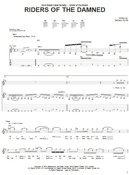 open zoom image for Riders Of The Damned - Guitar TAB, New, Main