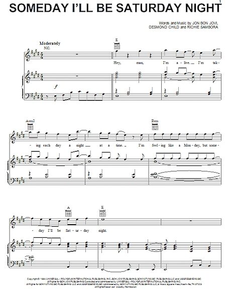 open zoom image for Someday I'll Be Saturday Night - Piano/Vocal/Guitar, New, Main
