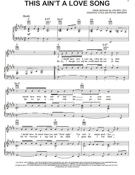 open zoom image for This Ain't A Love Song - Piano/Vocal/Guitar, New, Main