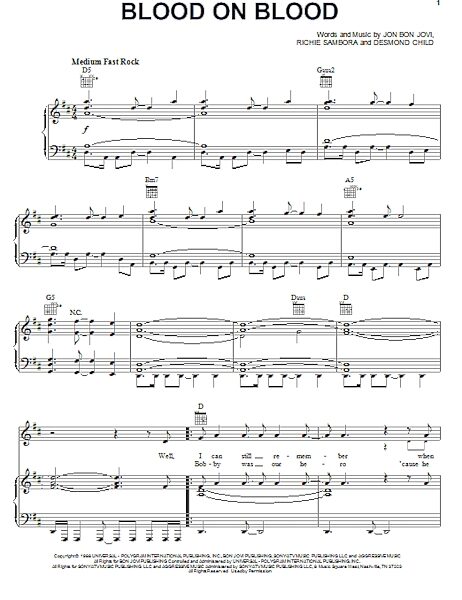 open zoom image for Blood On Blood - Piano/Vocal/Guitar, New, Main