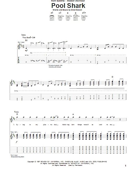 open zoom image for Pool Shark - Guitar TAB, New, Main