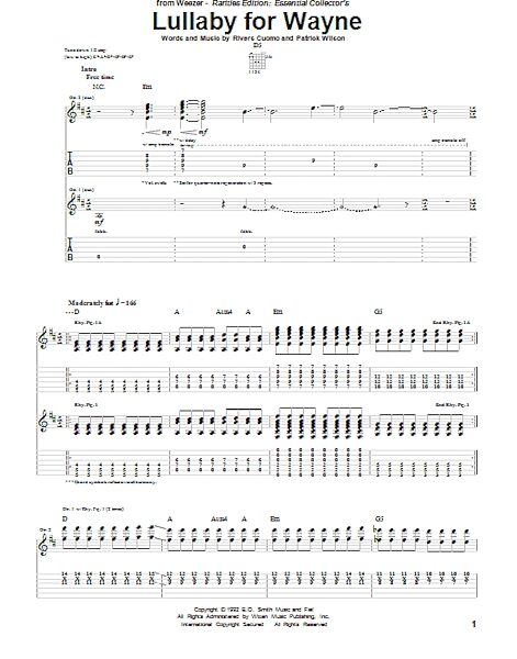 open zoom image for Lullaby For Wayne - Guitar TAB, New, Main