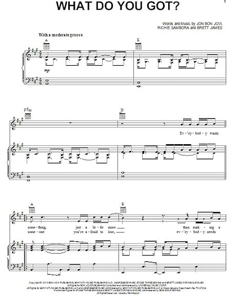 open zoom image for What Do You Got? - Piano/Vocal/Guitar, New, Main
