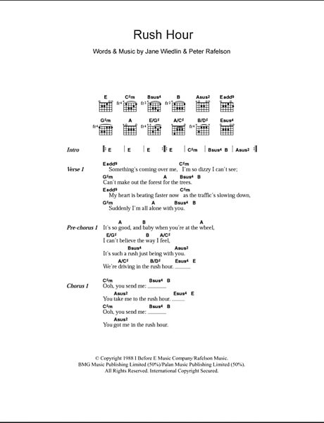 open zoom image for Rush Hour - Guitar Chords/Lyrics, New, Main
