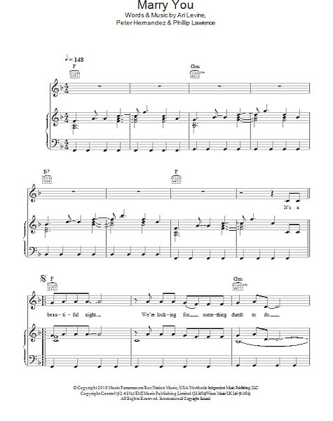 open zoom image for Marry You - Piano/Vocal/Guitar, New, Main
