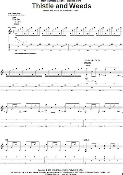 open zoom image for Thistle And Weeds - Guitar TAB, New, Main
