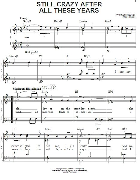 open zoom image for Still Crazy After All These Years - Easy Piano, New, Main