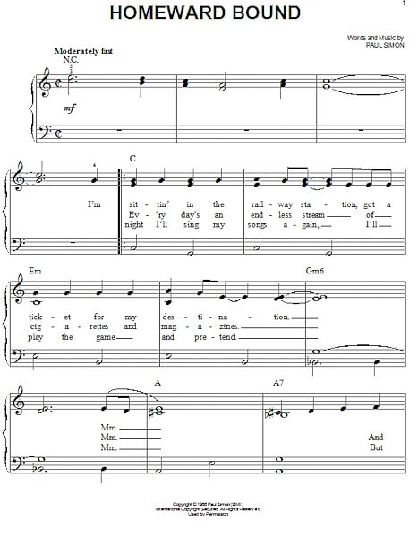 open zoom image for Homeward Bound - Easy Piano, New, Main