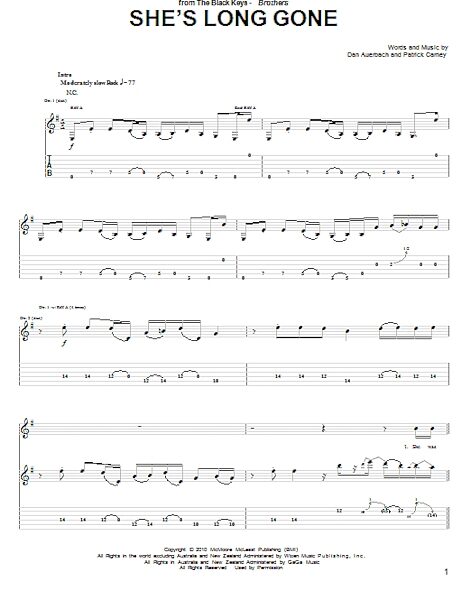open zoom image for She's Long Gone - Guitar TAB, New, Main