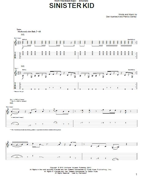 open zoom image for Sinister Kid - Guitar TAB, New, Main
