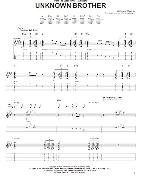 open zoom image for Unknown Brother - Guitar TAB, New, Main