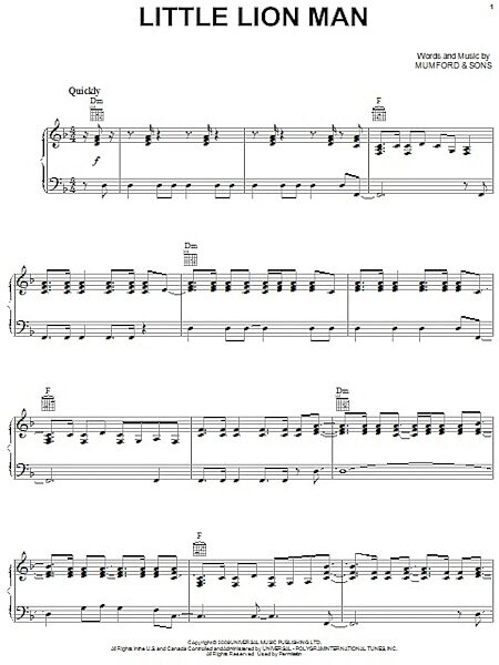 open zoom image for Little Lion Man - Piano/Vocal/Guitar, New, Main
