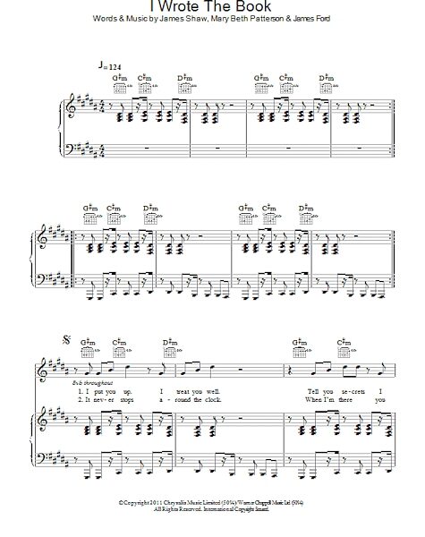 open zoom image for I Wrote The Book - Piano/Vocal/Guitar, New, Main