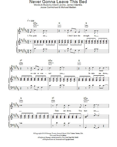 open zoom image for Never Gonna Leave This Bed - Piano/Vocal/Guitar, New, Main