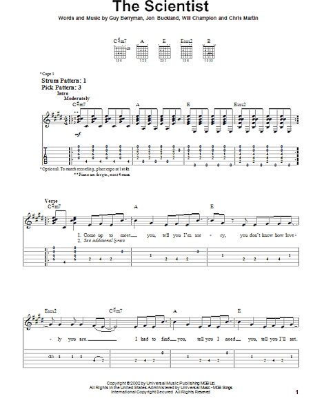 open zoom image for The Scientist - Easy Guitar with TAB, New, Main