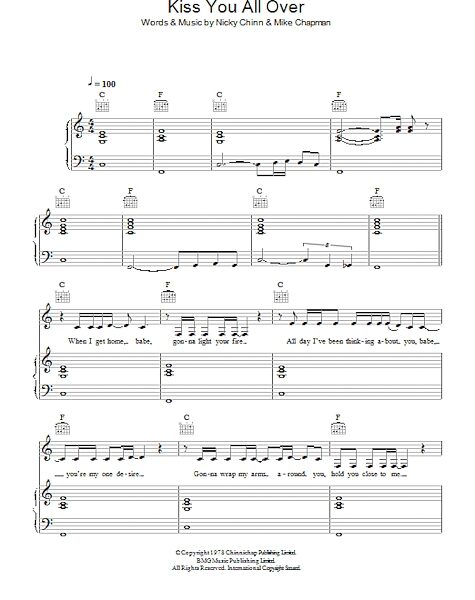 open zoom image for Kiss You All Over - Piano/Vocal/Guitar, New, Main
