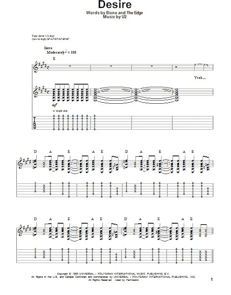 open zoom image for Desire - Guitar Tab Play-Along, New, Main
