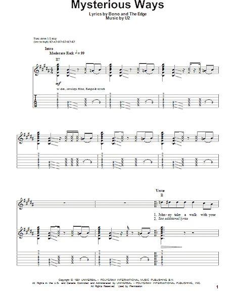 open zoom image for Mysterious Ways - Guitar Tab Play-Along, New, Main
